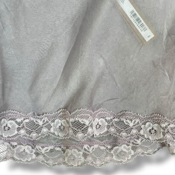 Skims Lace Triangle Silk Camisole Iris Mica Multi Large 12-14 100% Silk Purple - Picture 8 of 14